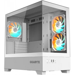 GIGABYTE C201PI, Tápegység nélkül, Fehér, Üvegfalú Ház