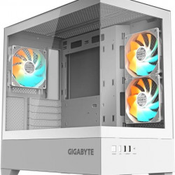 GIGABYTE C201PI, Tápegység nélkül, Fehér, Üvegfalú Ház