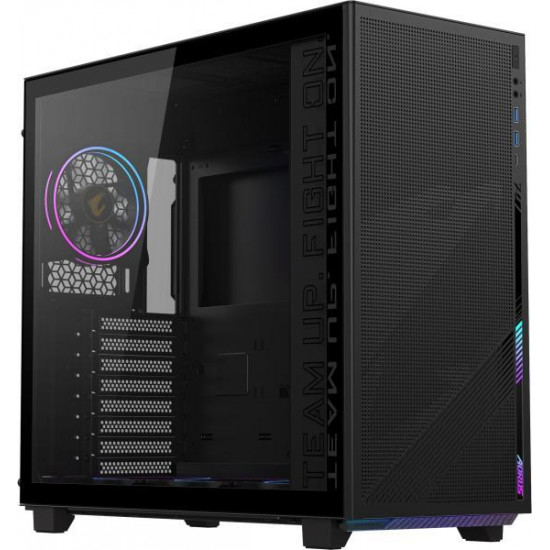 GIGABYTE AC400G, Tápegység nélkül, Fekete, Üvegfalú Ház