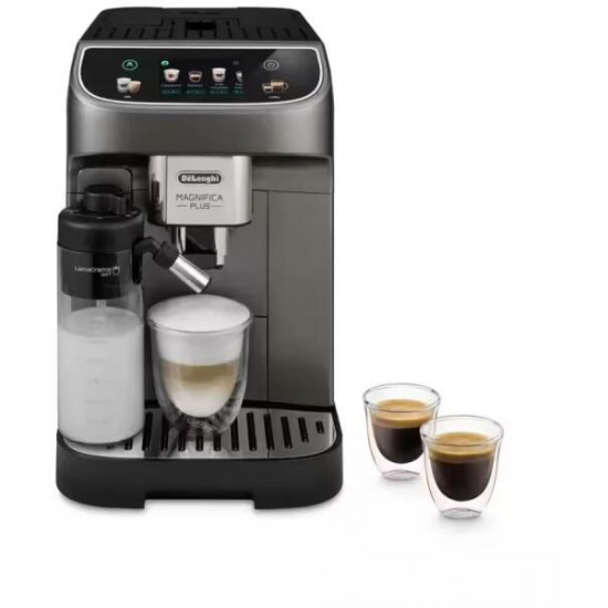 DELONGHI ECAM320.70.TB Magnifica Plus automata 2 személyes kávéfőző, 18 program, tartály: 1,8l, 1450W, Inox