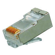Rainbow CAT6 RJ45 UTP árnyékolt, elöl nyitott csatlakozó dugó (50 darab)
