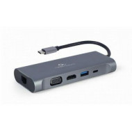 Gembird Multi Port Adapter USB Type C 7in1 USB hub szürke