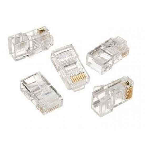 Rainbow CAT5e RJ45 UTP csatlakozó dugó (100 darab) Rainbow CAT5e RJ45 UTP csatlakozó dugó (100 darab)