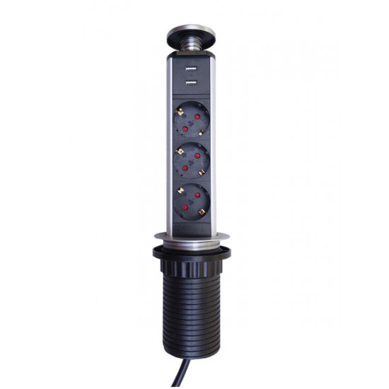 Rainbow ENERGIAOSZLOP 3x230V, 2xUSB TÖLTŐ, FIX KIOSZTÁSSAL